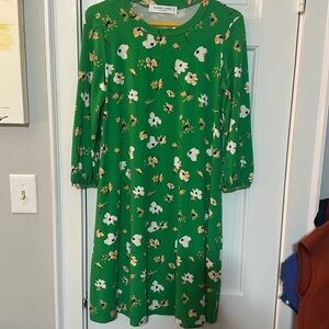 Sonnet James Green Floral Dress. Like new. Size small